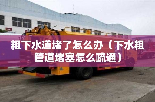 粗下水道堵了怎么辦(下水粗管道堵塞怎么疏通) 粗下水道堵了怎么辦(下水粗管道堵塞怎么疏通)
