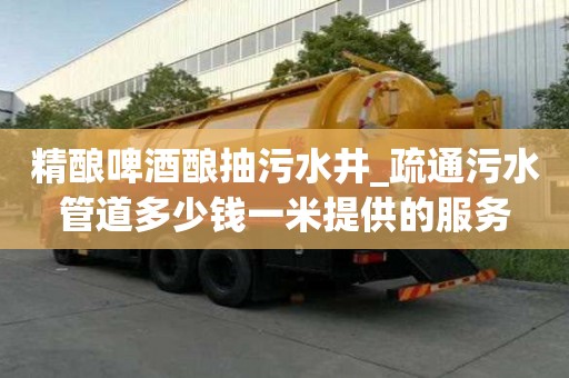 精釀啤酒釀抽污水井_疏通污水管道多少錢一米提供的服務