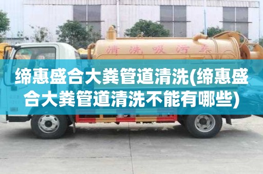 締惠盛合大糞管道清洗(締惠盛合大糞管道清洗不能有哪些)