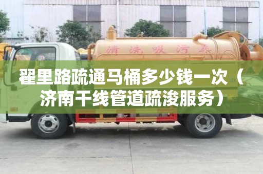 翟里路疏通馬桶多少錢一次（濟南干線管道疏浚服務）