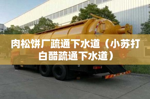 肉松餅廠疏通下水道（小蘇打白醋疏通下水道）