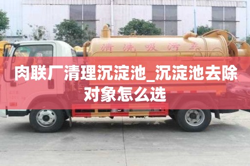 肉聯(lián)廠清理沉淀池_沉淀池去除對象怎么選