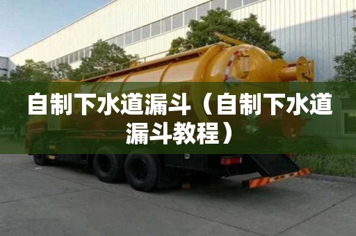 自制下水道漏斗（自制下水道漏斗教程）