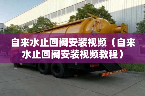 自來水止回閥安裝視頻（自來水止回閥安裝視頻教程）
