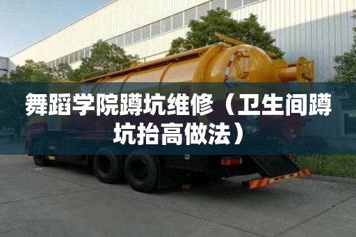 舞蹈學院蹲坑維修（衛生間蹲坑抬高做法）