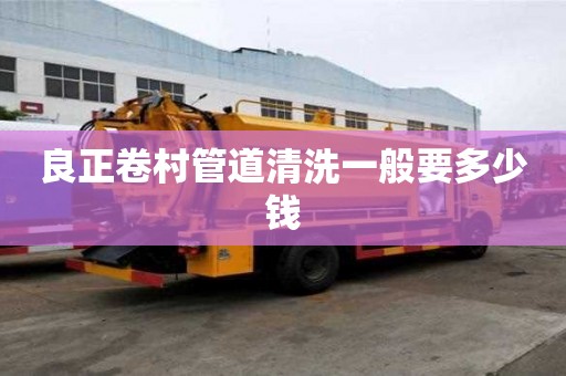 良正卷村管道清洗一般要多少錢
