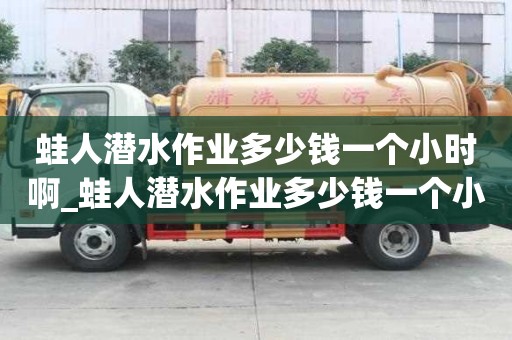 蛙人潛水作業多少錢一個小時啊_蛙人潛水作業多少錢一個小時啊視頻