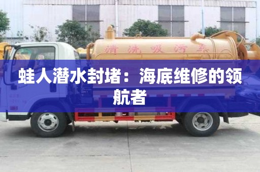 蛙人潛水封堵：海底維修的領航者