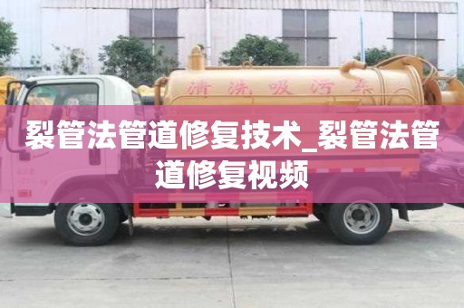 裂管法管道修復(fù)技術(shù)_裂管法管道修復(fù)視頻
