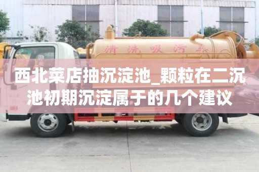 西北菜店抽沉淀池_顆粒在二沉池初期沉淀屬于的幾個建議