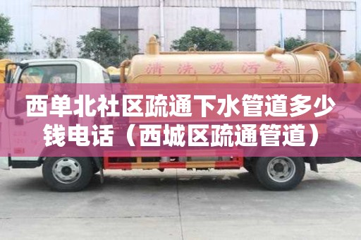 西單北社區疏通下水管道多少錢電話（西城區疏通管道）