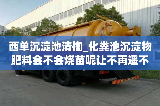 西單沉淀池清掏_化糞池沉淀物肥料會不會燒苗呢讓不再遙不可及