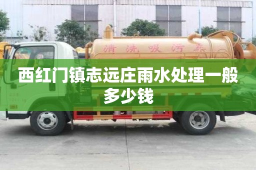 西紅門鎮志遠莊雨水處理一般多少錢