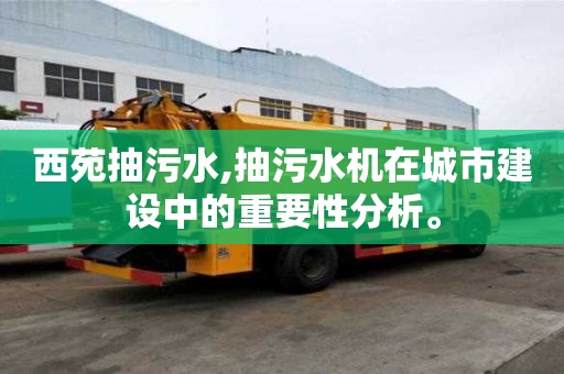 西苑抽污水,抽污水機在城市建設中的重要性分析。