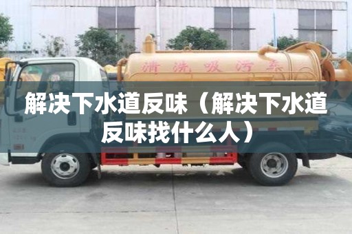 解決下水道反味（解決下水道反味找什么人）