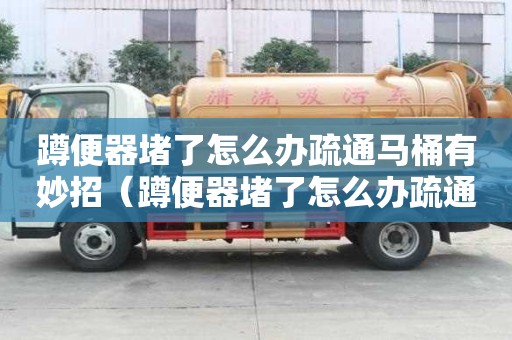 蹲便器堵了怎么辦疏通馬桶有妙招（蹲便器堵了怎么辦疏通馬桶有妙招嗎）
