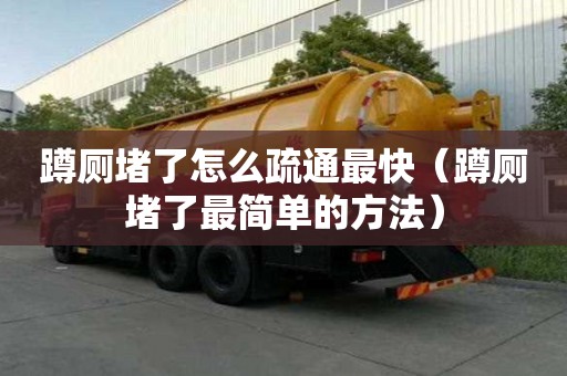 蹲廁堵了怎么疏通最快（蹲廁堵了最簡單的方法）