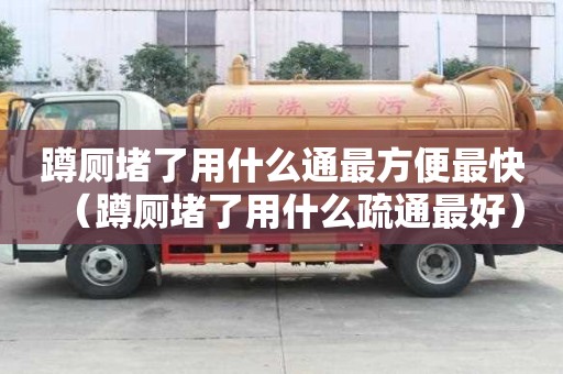 蹲廁堵了用什么通最方便最快（蹲廁堵了用什么疏通最好）