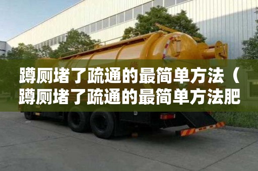 蹲廁堵了疏通的最簡單方法（蹲廁堵了疏通的最簡單方法肥西）