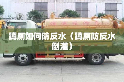 蹲廁如何防反水（蹲廁防反水倒灌）