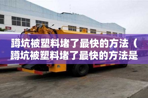 蹲坑被塑料堵了最快的方法（蹲坑被塑料堵了最快的方法是什么）