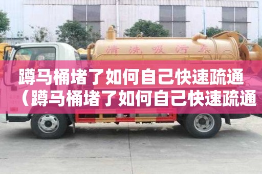 蹲馬桶堵了如何自己快速疏通（蹲馬桶堵了如何自己快速疏通 大便）