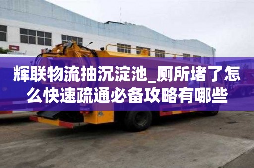 輝聯物流抽沉淀池_廁所堵了怎么快速疏通必備攻略有哪些