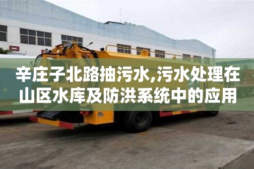 辛莊子北路抽污水,污水處理在山區(qū)水庫及防洪系統(tǒng)中的應(yīng)用方法
