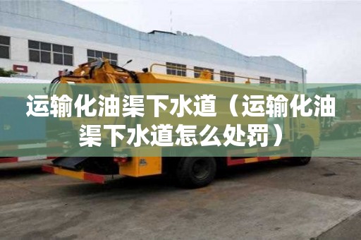 運輸化油渠下水道（運輸化油渠下水道怎么處罰）