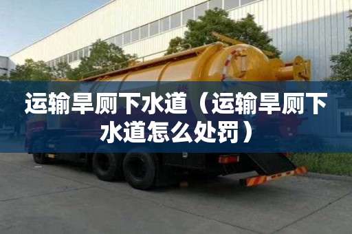 運輸旱廁下水道（運輸旱廁下水道怎么處罰）