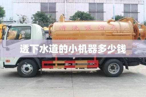 透下水道的小機器多少錢