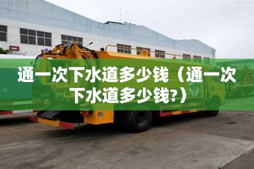 通一次下水道多少錢（通一次下水道多少錢?）