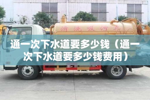 通一次下水道要多少錢（通一次下水道要多少錢費用）