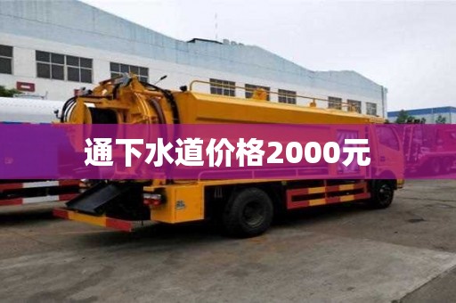 通下水道價格2000元
