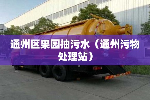 通州區果園抽污水（通州污物處理站）