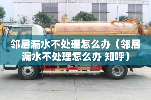 鄰居漏水不處理怎么辦（鄰居漏水不處理怎么辦 知呼）