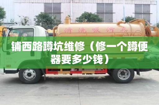 鋪西路蹲坑維修（修一個蹲便器要多少錢）