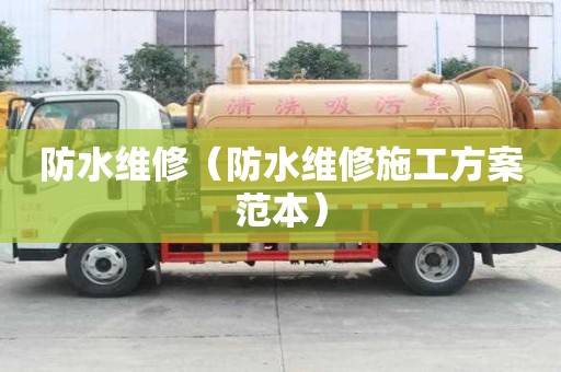 防水維修（防水維修施工方案范本）