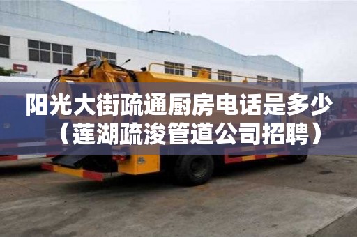 陽光大街疏通廚房電話是多少（蓮湖疏浚管道公司招聘）