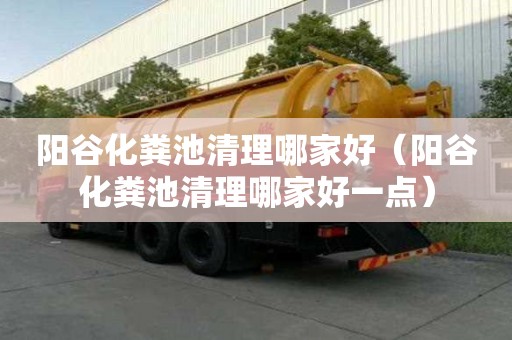 陽(yáng)谷化糞池清理哪家好（陽(yáng)谷化糞池清理哪家好一點(diǎn)）