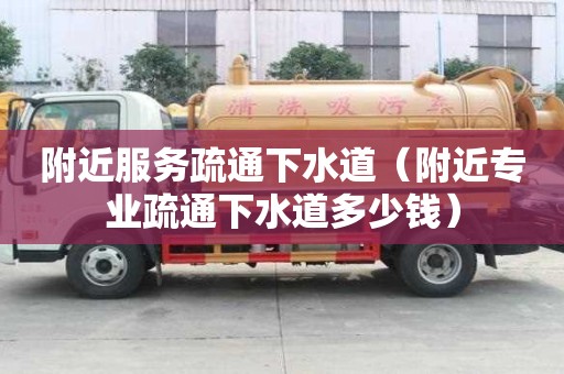附近服務疏通下水道（附近專業疏通下水道多少錢）