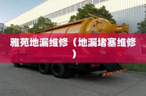 雅苑地漏維修（地漏堵塞維修）
