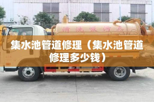 集水池管道修理（集水池管道修理多少錢）