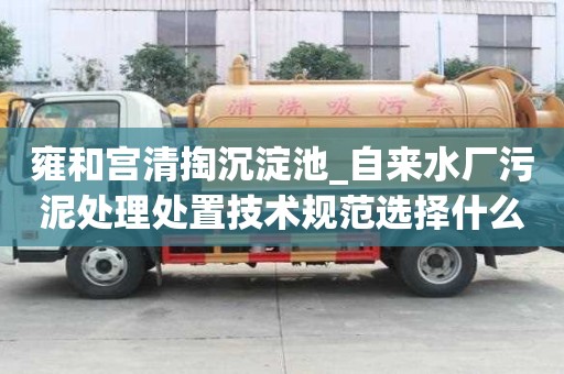 雍和宮清掏沉淀池_自來水廠污泥處理處置技術(shù)規(guī)范選擇什么公司
