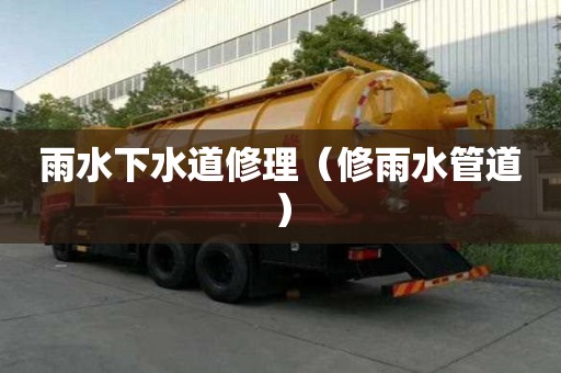 雨水下水道修理（修雨水管道）