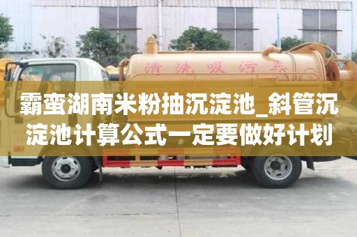 霸蠻湖南米粉抽沉淀池_斜管沉淀池計算公式一定要做好計劃