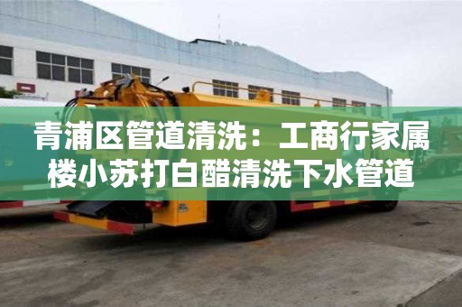 青浦區管道清洗：工商行家屬樓小蘇打白醋清洗下水管道