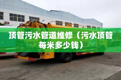 頂管污水管道維修（污水頂管每米多少錢）