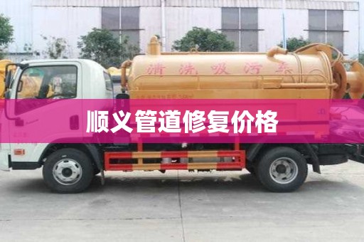 順義管道修復價格