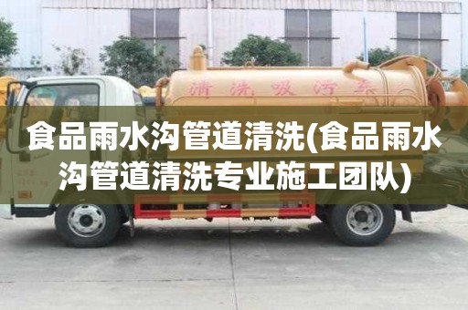 食品雨水溝管道清洗(食品雨水溝管道清洗專業(yè)施工團(tuán)隊(duì))